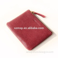 2015 soild color genuine leather coin bag /wallet